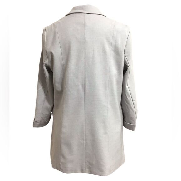 Skies Are Blue Gray Size Large Open Oversized Blazer New - Picture 3 of 9